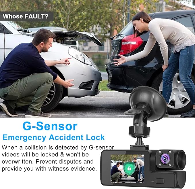 WiFi 1080P Dual Dash Camera for Car Front and Inside Dashcam Car Security Video Recorder,170°Wide Angle Vehicle Cam,WDR,G-Sensor,Loop Recording,Night Vision (WiFi Dual Dash Cam with 32G Card)