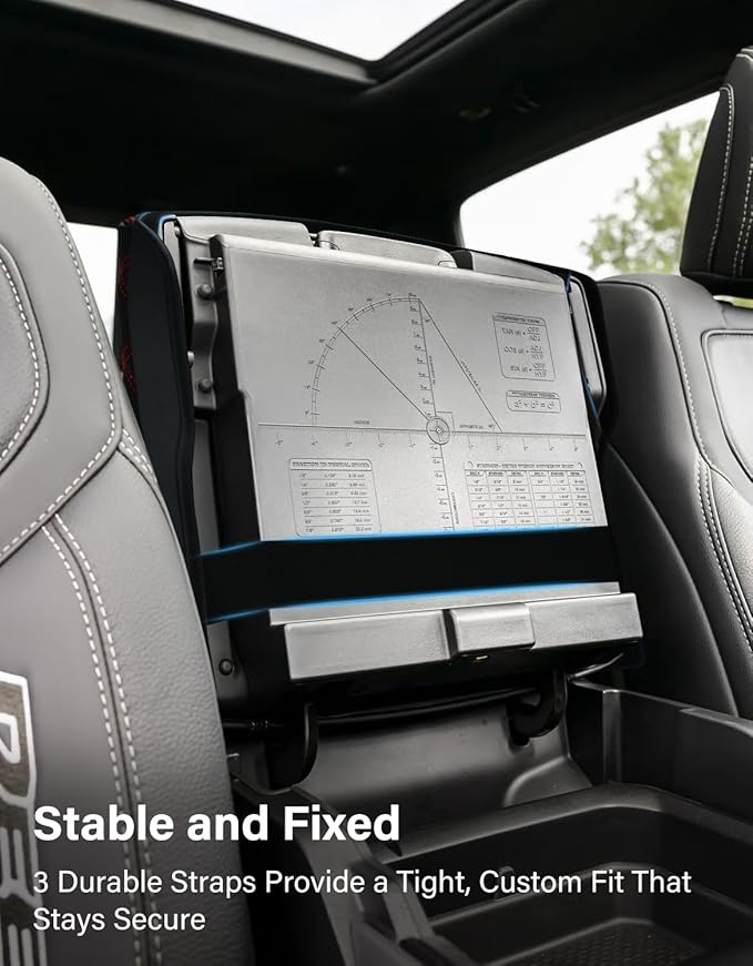 Center Console Armrest Cover for 2019-2026 Dodge Ram 1500 2500 3500 Accessories, Vinyl Leather Middle Console Cover Cushion Pad, Black(Fits Bucket Seat Only)