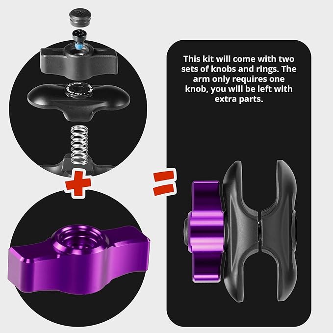 Tackform LINK Phone Mount with Top Dash Clip - Compatible with 2021-2025 Ford Bronco | Aluminum | Zero Slip, Anti-Scratch | Universal Magnetic Phone Holder | 2" Arm | Purple | (NOT MAGSAFE Compatible)