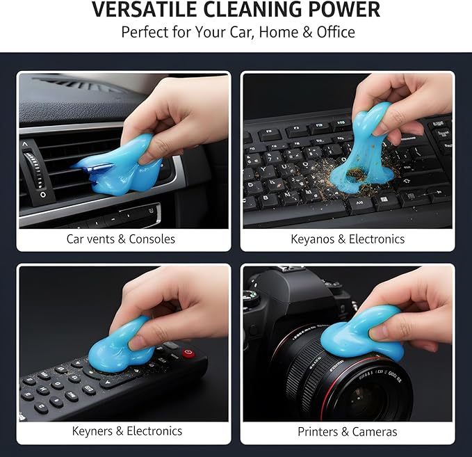 MysticHome for Car Cleaning Gel 160g,Reusable Cleaning Putty for Interior Detailing PC Keyboard, Car Cleaning Supplies, Auto Detailing Tools, Car Slime for Dust Removal, Cleaning Kit,Blue 5.0 OZ