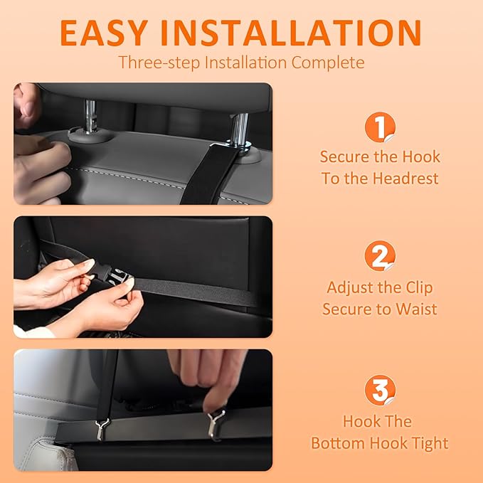 Car Seat Cushion in Winter for Driver or Passenger, Full Back and Seat Support, Soft Fuzzy Car Seat Covers with Non-Slip Bottom, Universal Fit for Most Vehicle SUV Truck Sedan Vans
