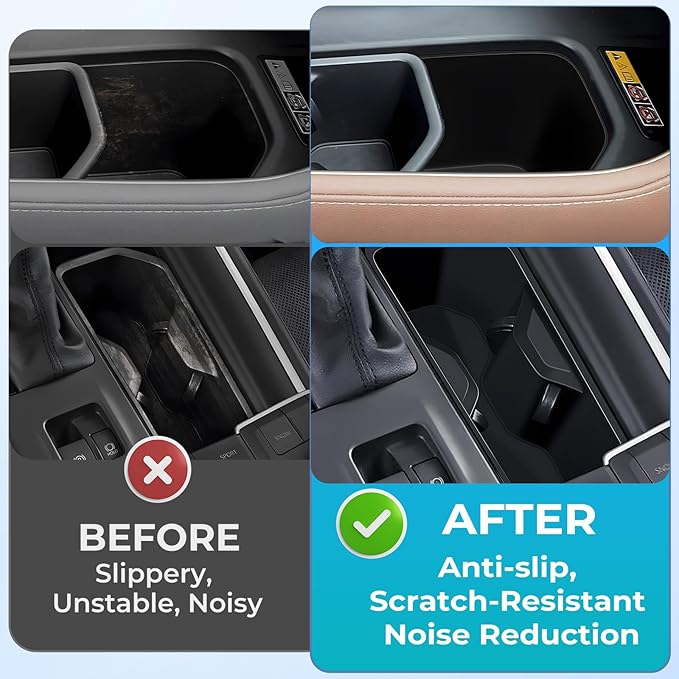 2 Pack Center Console Cup Holder Inserts for Toyota Grand Highlander 2026 2025 2024, Silicone Front Car Cup Holder Set Interior Accessories for 2024-2026 Grand Highlander, Black