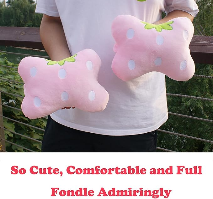 Sexysamba Car Headrest Pillow,Cartoon Neck Pillow for Car,Comfortable Soft Seat Pillow for Driving,Head Rest Cushion,Cute Neck Pillow for Travelling and Home 2Pcs (Pink)