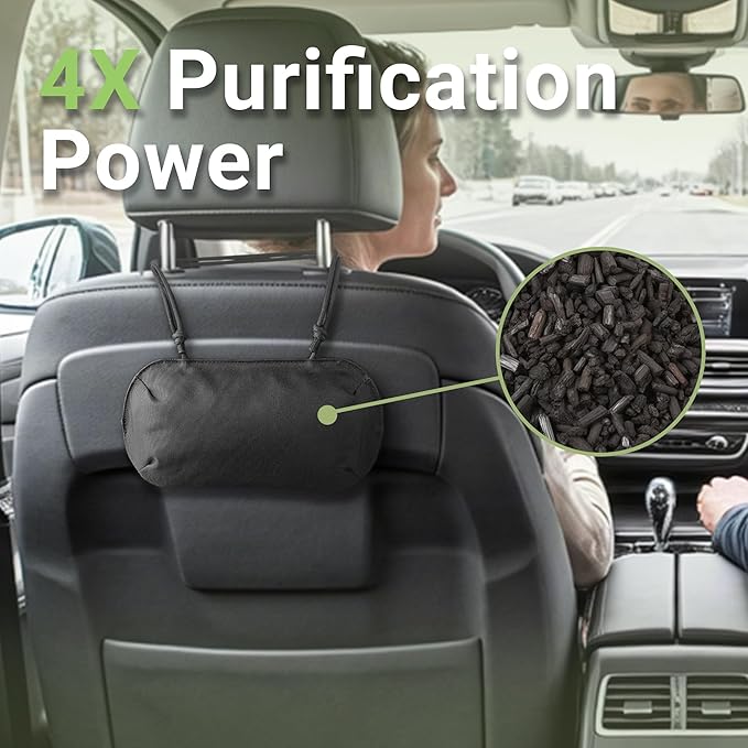 Yuoyar Bamboo Charcoal Air Purifying Bag, Activated Car Deodorizer for Odor Eliminator, Car Air Freshener (Medium)