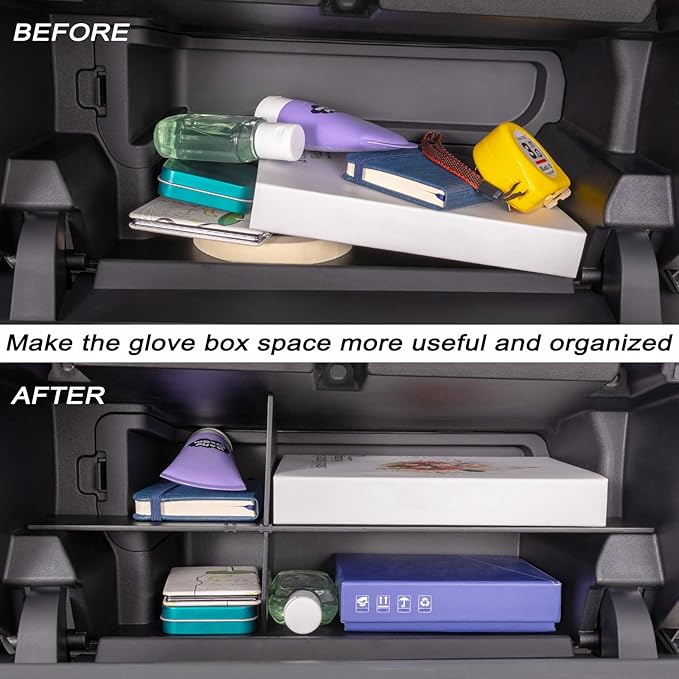 JKCOVER Glove Box Organizer Compatible with 2024 2025 2026 Toyota Tacoma(4th Gen Tacoma) Glove Box Compartment Insert Storage Divider Accessories (Patent Design