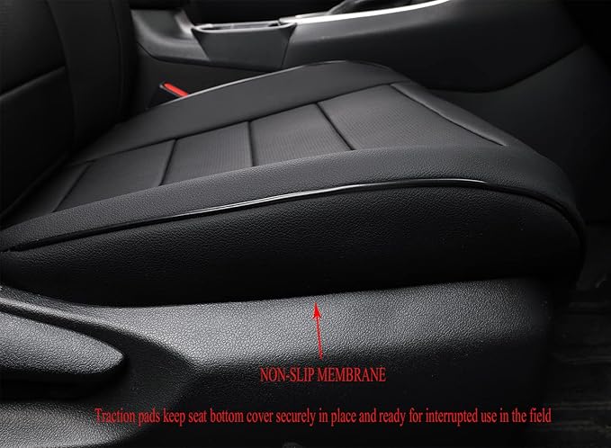 EKR Rav4 Seat Covers Custom Fit for Toyota RAV4 Adventure,TRD-Off Road 2019 2020 2021 2022 2023 2024, Leather Car Seat Cover Full Set for SUV,Faux Leather(Black)
