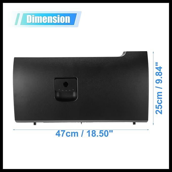 Dash Glove Box Door Lid Cover for Volkswagen Beetle 2006-2010 Glove Compartment Lid No.1C1880247R Black Durable Material