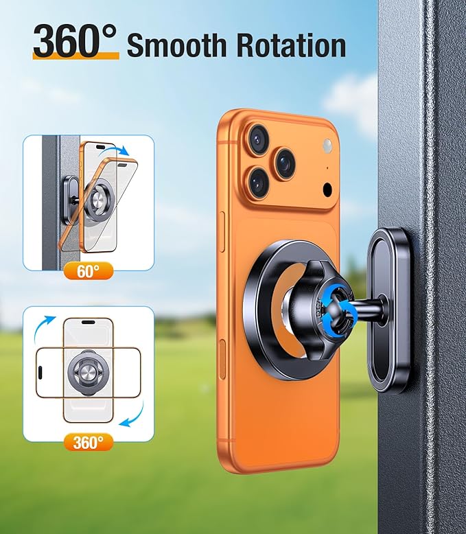 Magnetic Golf Cart Phone Holder for MagSafe Gym Mount【Strong Magnets】Magnetic Phone Holder for Golf Cart Phone Mount for iPhone 17 16 15 Fits EZGO Club Car Yamaha Icon Golf Accessories For Mothers Day