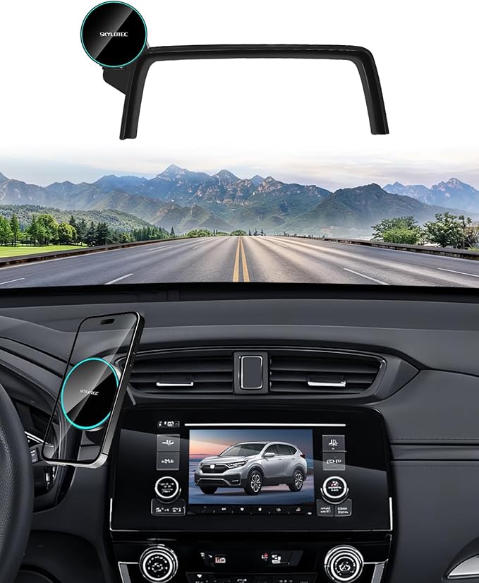 SKYLOTEC Phone Mount for Honda CR-V CRV 2017-2022 Accessories 5/7-Inch Screen Fixed Clip, Car Magnetic Phone Holder Compatible with MagSafe, Magnets Fast Wireless Charger CR V Cell Phone Holder