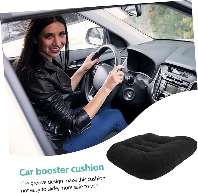 Unomor Car Seat Cushion Lumbar Support Pad for Driving Breathable Heightening Seat Pillow for Short Drivers