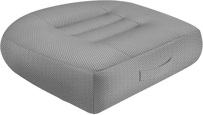 Height-Adjustable Seat Cushion-15.7x15.7x4.7inches Improved Model with Adjustable Height Breathable Nylon mesh Fabric Ergonomic Design Suitable for use in Cars, Offices, and Outdoors