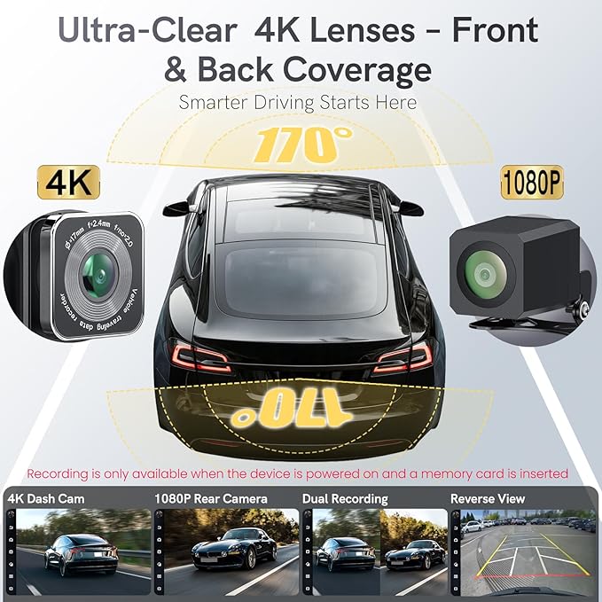 Portable CarPlay Screen for Car,Car Stereo with Apple CarPlay & Android Auto,Incell Touch Screen,4K Dash Cam,1080P Backup Camera,Mirror Link, Voice Control, Bluetooth 5.3,GPS,FM (9 Inch)
