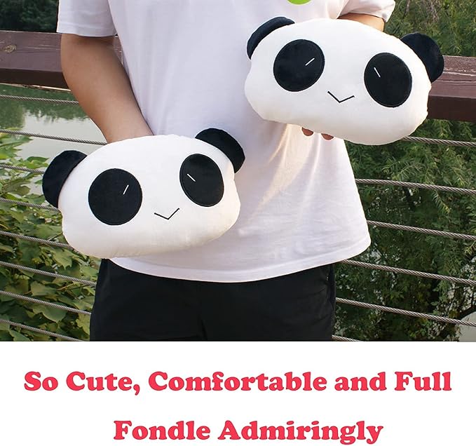 Sexysamba Car Headrest Pillow,Cartoon Neck Pillow for Car,Comfortable Soft Car Seat Pillow for Driving,Head Rest Cushion,Cute Neck Pillow for Travelling and Home 2Pcs (Happy Panda)
