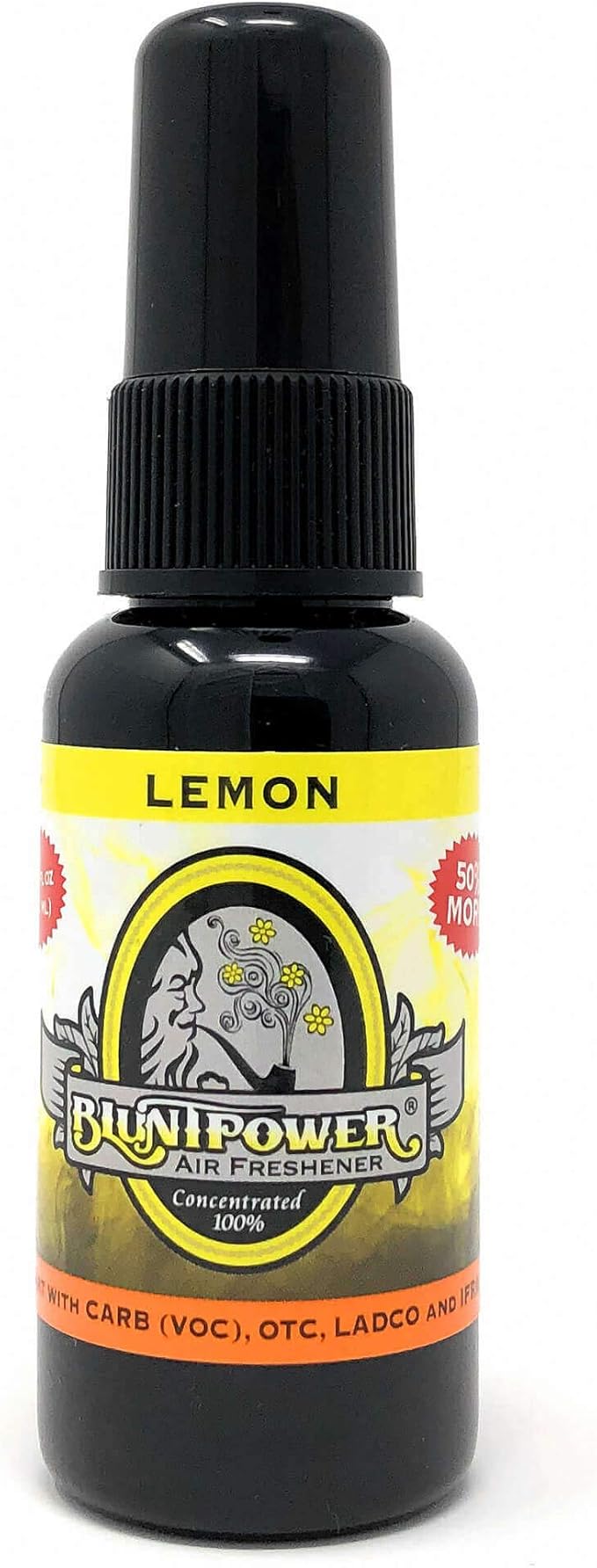 BluntPower Concentrated Air Freshener (Lemon, 1 Pack) for Room and Car - Oil-Based Diffuser Spray Bottle - Long-Lasting Bathroom, Car Freshener, & Odor Eliminator