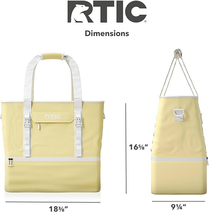 RTIC 2-in-1 Chillout Bag Soft Insulated Cooler Tote, Portable, for Lunch, Beach, Travel, Drink, Beverage, Car, Camping, Picnic, 24-Can Capacity,