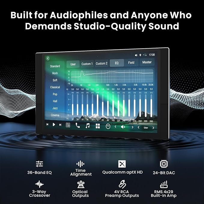 ATOTOZONE X10 12.5" QLED Floating Display Android Car Stereo, Single/Double-DIN, Dual-Cam DVR, AI Vision, Re-Mote LiveView, 7.1.2 Audio, 4V RCA, HDMI in, ADS Protocol, 8G+128G, 4G LTE, Parking Guard