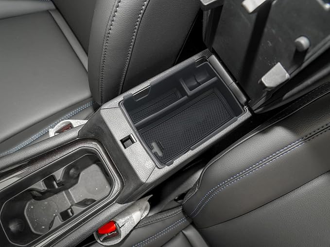 YOCTM Center Console Tray Armrest Secondary Glove Storage Box Compatible with Jeep Compass 2022 2023 2024 2025 Black Interior Accessories Center Console Organizer (Armrest Box)