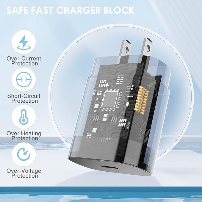 2Pack 25W USB C Charger for Samsung Galaxy S24 Ultra, Super Quite Fast Charging Type C Block with 10FT C to C Cord for Samsung Galaxy Tab S9 S8 S23 Ultra S22 Ultra S23 S22+ S22 S21 Note 10 Plus 20