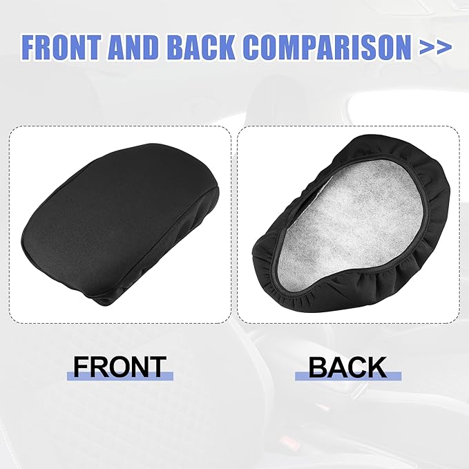 X AUTOHAUX Car Center Console Armrest Cover for Chevrolet Equinox 2018-2023 Neoprene Interior Arm Rest Cover Elbow Cushion Pad Black