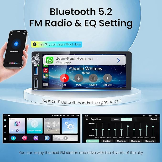 4G+64G Android 13 Car Radio for Dodge & Chrysler & Jeep (1990-2000), 6.2''Touch Screen Stereo with Wireless CarPlay, Android Auto, GPS Navigation, Bluetooth5.2
