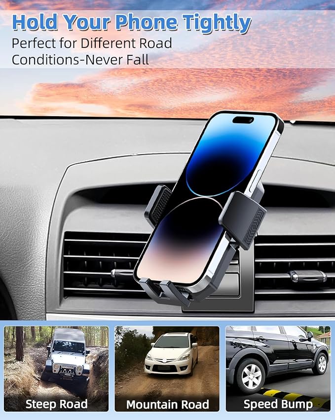PZK Car Phone Mount for Toyota Camry 2007 2008 2009 2010 2011 Accessories Custom Air Vent Car Phone Holder Auto Lock Hands Free 360° Rotation Cell Phone Automobile Cradles