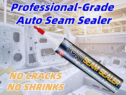 Seam Sealer Automotive-Professional Grade High Strength Waterproof Adhesive for Truck,Marine,Auto Body Repair, Rust & Leak Prevention-Quick Paintable Sealant for Metal,Plastic,RV Roof Sealant White