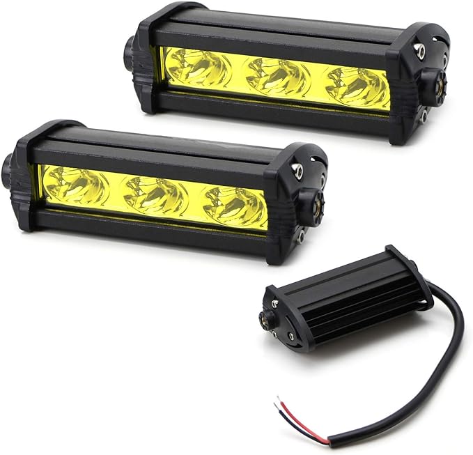iJDMTOY 3000K Yellow 3-Chipset High Power LED Daytime Running Light Kit Compatible with Behind The Grille or Lower Bumper Insert Area