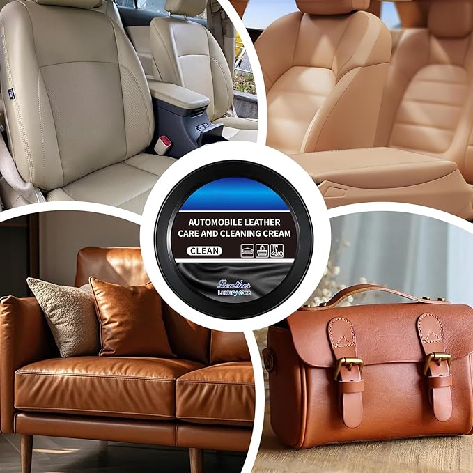 Leather Cleaner for Car Interior Seats Furniture Couches 120g Car Leather Finish Cream