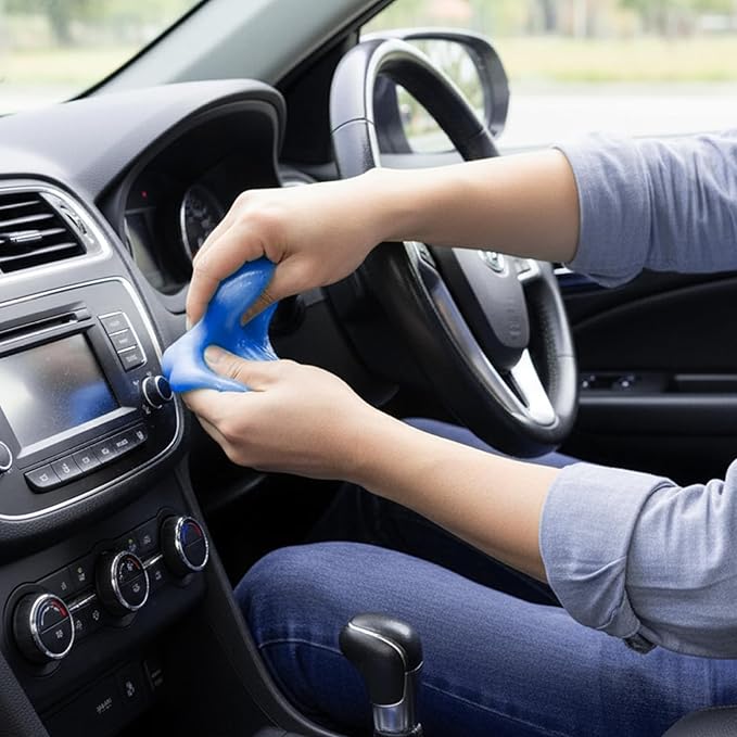 2 Pcs Auto Detailing Gel Car Cleaning Gel for Cleaning Vents Buttons Reusable Putty for Interior Surfaces
