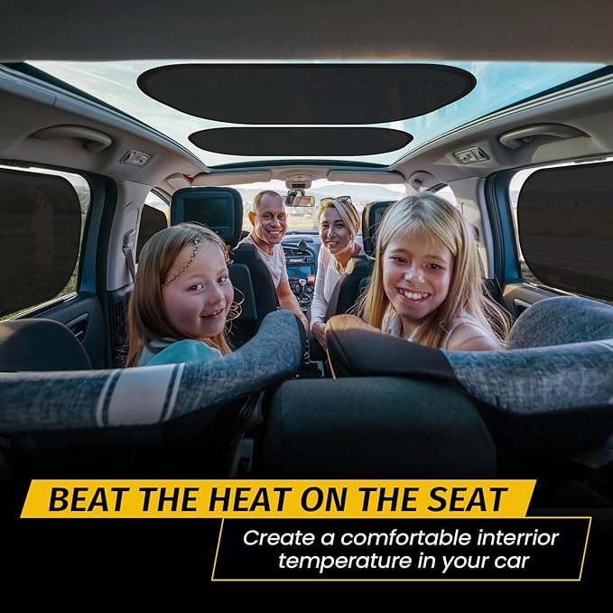 4 Pack Car Window Shade - 20″ × 12″ Car Side Window Covers for Baby, Cars Window Sun Shade, Glare Shield and UV Rays Protection for Your Child, Mesh Window Shades for Baby