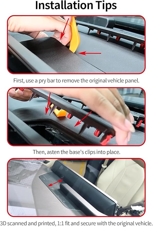 Car Phone Holder for 2020-2026 Toyota Highlander Accessories Compatible with MagSafe Cell Phone Mount 360° Rotation Does Not Affect Air Vent,Dashboard Original-Size Replacement Model