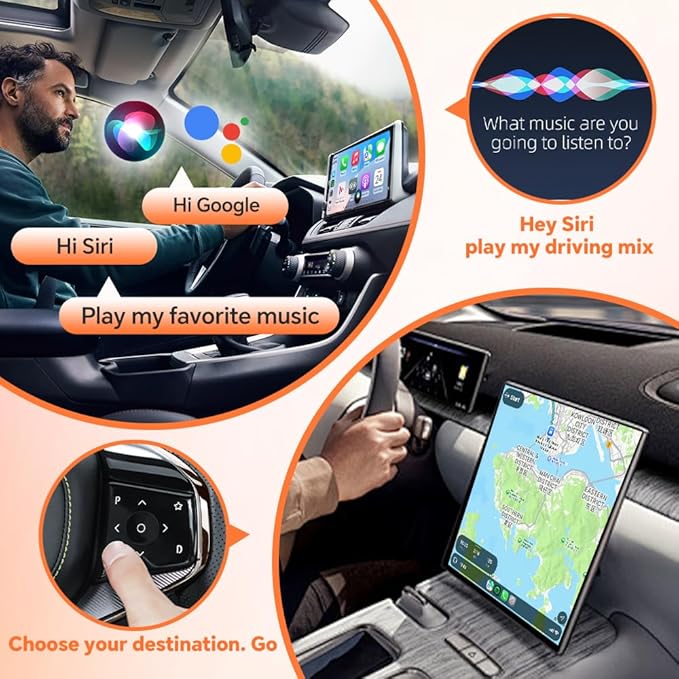 Wireless CarPlay Adapter for iPhone: Get in Your Car and Go - Auto Connects, Go Wireless Instantly, Crisp Audio, Always Updated. Carlinkit 5.0 Dongle for Wired CarPlay Android Auto Cars(2AIR Black).