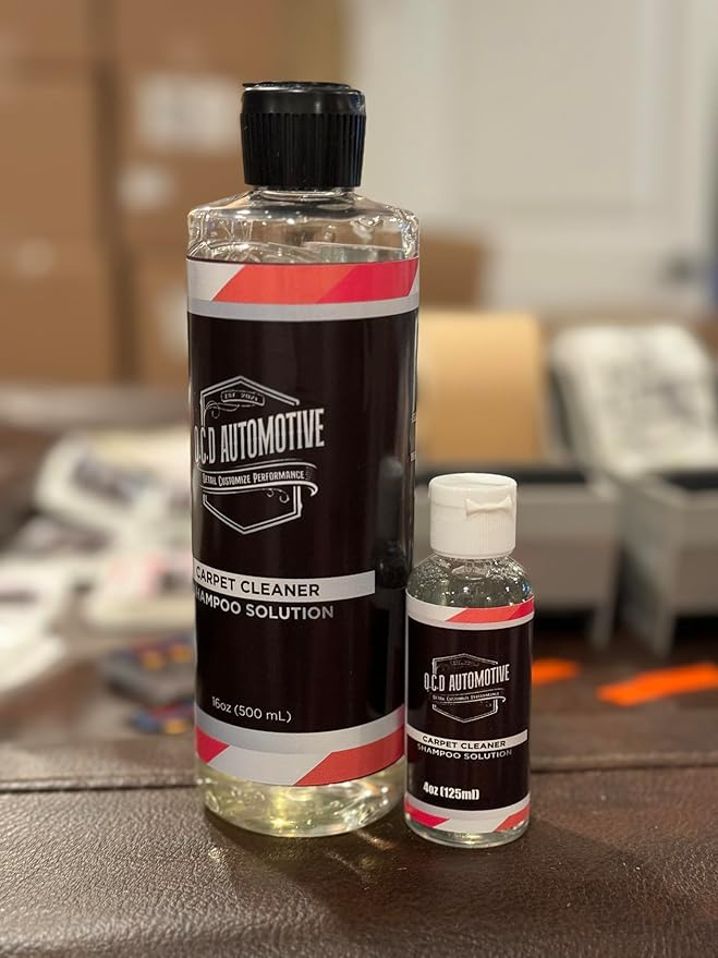 Carpet Cleaner Shampoo - Deep Cleaning for Carpets, Mats, Seats, Upholstery - Machine or Hand Use - Safe and Gentle Formula - Fresh Scent - 16oz