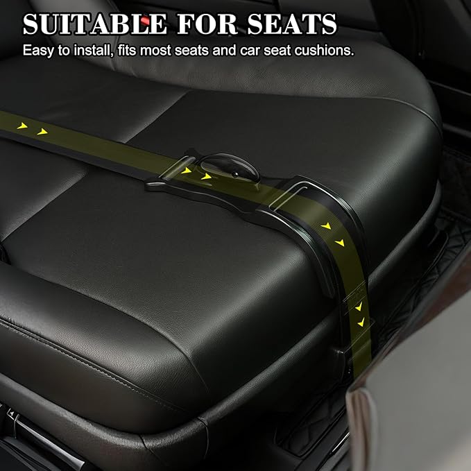 Black Seat Cushion Fixing Strap, Non-Slip Car Seat Pad Strap, Prevent Cushion from Shifting