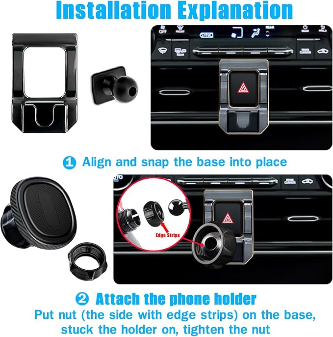 Car Phone Holder, Air Vent Navigation Mount, for Toyota Highlander/Hybird 2020-2025, Magnetic Custom Cradles Stand for iPhone, Samsung, HTC and All Smartphone (NOT for Platinum/Grand)