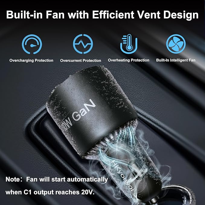 HKyoriyoi 130W USB C Car Charger, 3-Port PD100W+PD30W Super Fast Charging Adapter for iPhone 17/16 Pro Max, Galaxy S25/24 Ultra, Samsung, Android, Type C Cigarette Lighter for Laptop, iPad, MacBook