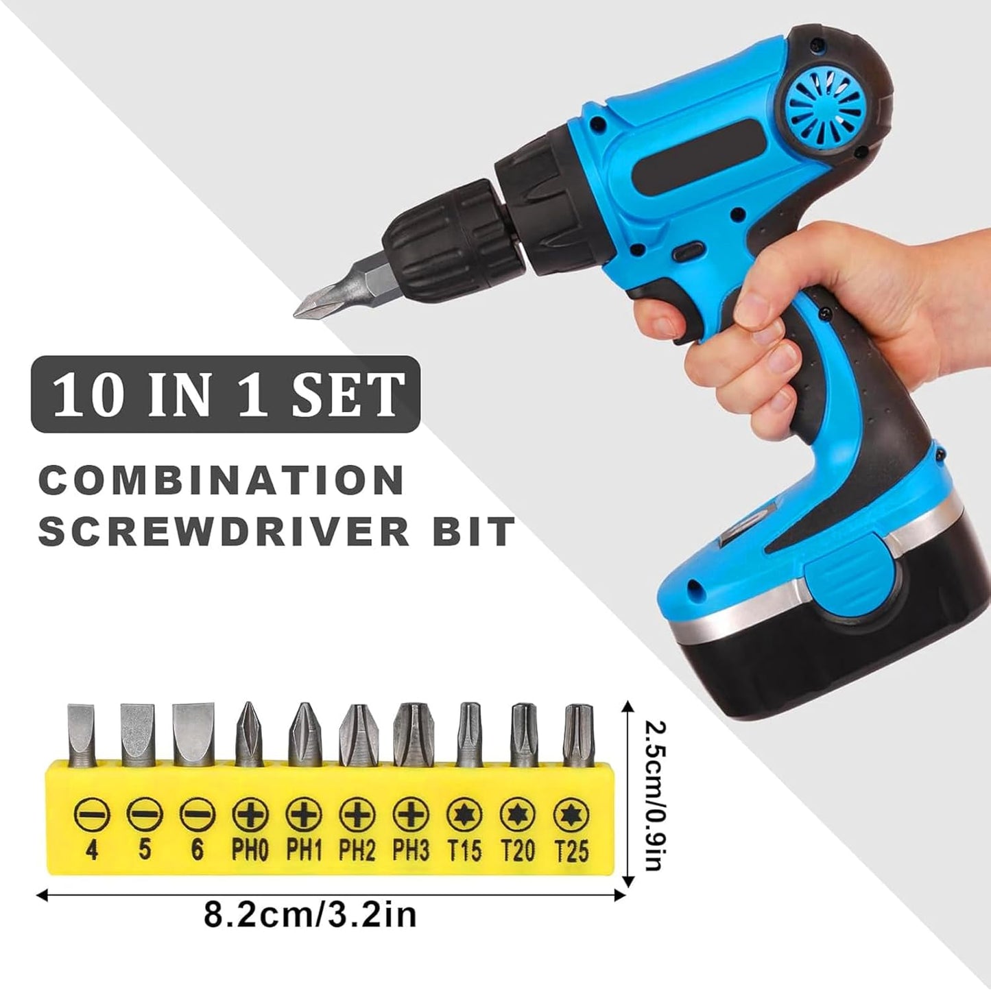 17Pcs Tools Flexible Drill Bit Extension,Include 3Pcs Rotatable Socket Adapter 2Pcs Hex Shank 105° Right Angle Drill Attachment 10 Short Screwdriver Bits 90° Angled Bits & Bendable Drill Bit Extension