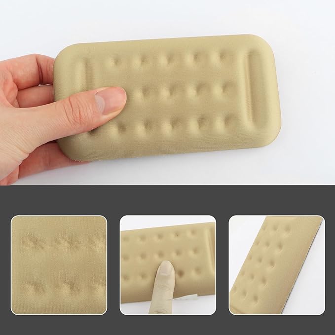 2PCS Car Arm Rest Elbow Pads,Comfortable Car Arm Rest Cushion with Memory Foam Pad for Arm Support,Universal Car Interior Accessories Car Door Armrest Pad (Beige)