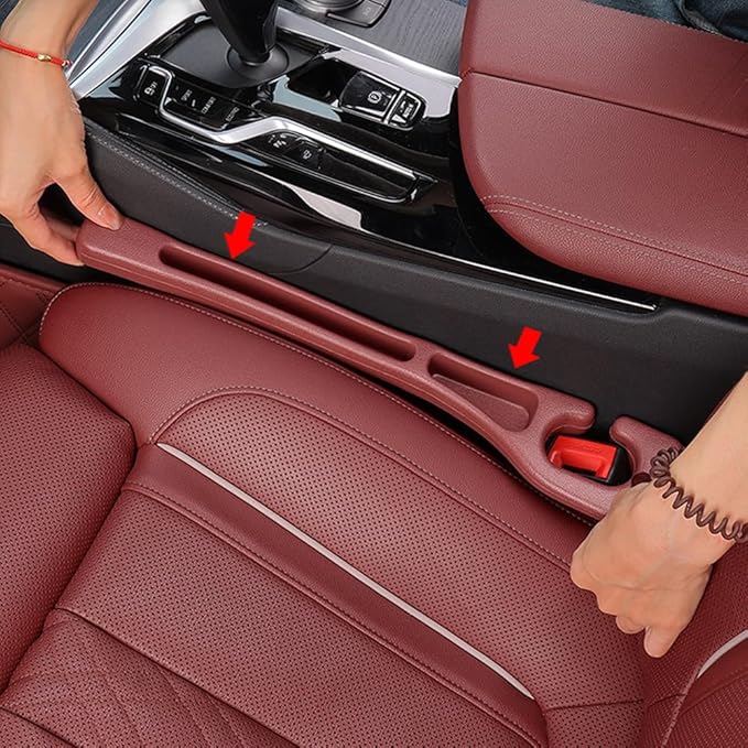 YLXGT Car Seat Gap Filler Organizer Universal for Car SUV Truck Accessories Seat Gap Plug Blocker with Storage Slot Red 2 Pack