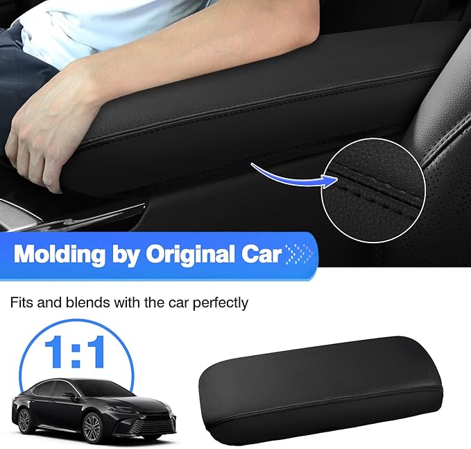 Autorder Center Console Cover for 2025-2026 Toyota Camry Accessories Armrest Cover Anti-Scratch Middle Console Pad Leather Armrest Protector