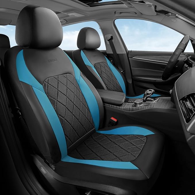 Coverado Car Seat Covers, Front Seat Covers, 2 Front Automotive Seat Cover, Mesh Breathable Seat Protectors, Universal Fit for Most Cars