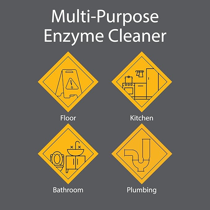 Zeiff Pro-Grade Multi-Purpose Probiotic Enzyme Cleaner - Pet Stain and Odor Remover, Drain Cleaner - Powerful Cleaning & Odor Eliminating Formula For Professional & Home Surfaces - 32 Ounce