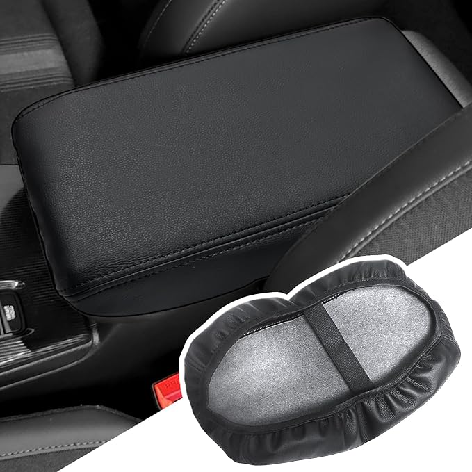 Car Center Console Armrest Cover for Honda Civic 2022-2025 2026, Soft Armrest Pad Cover Protector Cushion for Honda Civic 2022 2023 2024 2025 2026 Interior Accessories (Black)