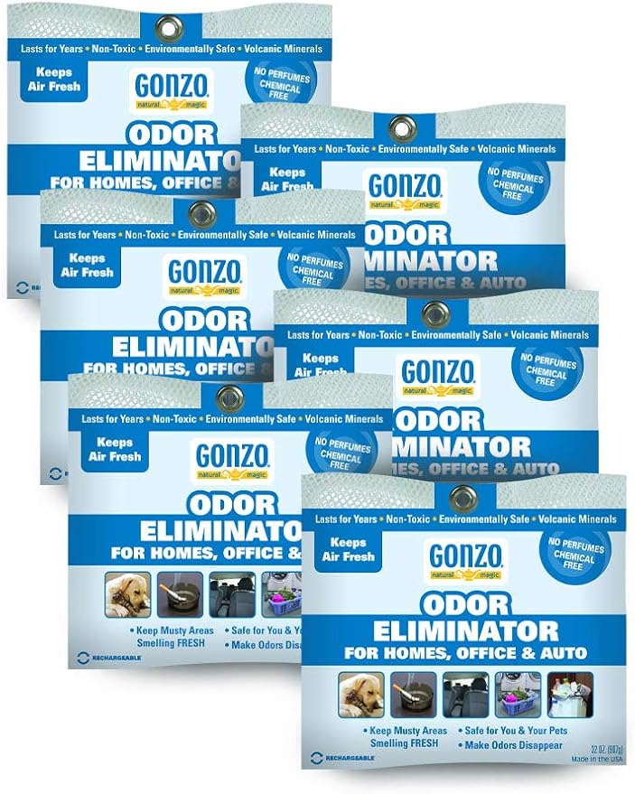 Gonzo Odor Eliminating Rocks for Homes, Includes 6 32oz bags