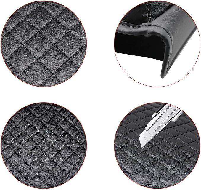 GXARTS Front Leather Center Console Lid Armrest Cover Cushion Pad Compatible with Toyota Tundra 2007 2008 2009 2010 2011 2012 2013 Fit for Toyota Sequoia 2008-2015
