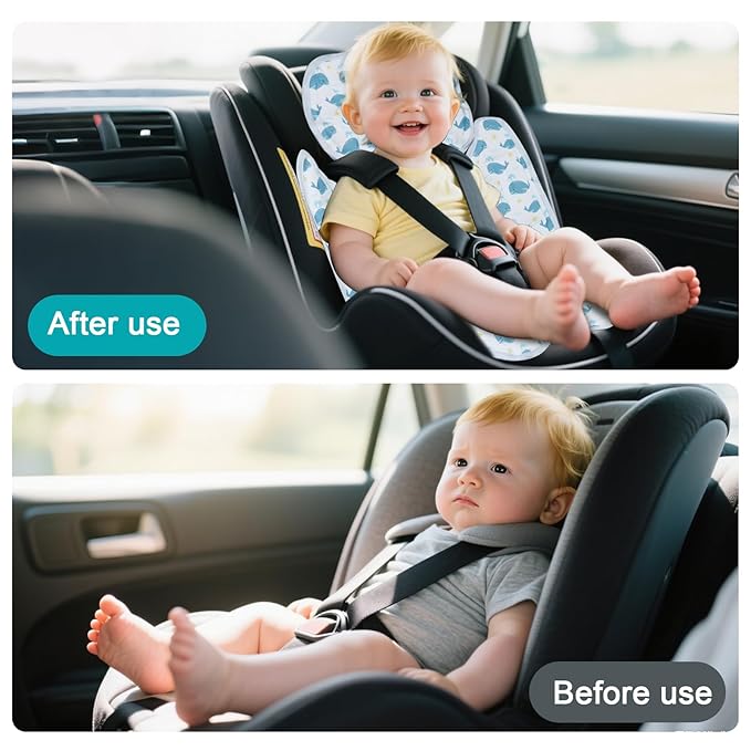 KAKIBLIN Car Seat Cooling Pad, Stroller Cooling Pad for Baby, Universal Double Sided Cooler Pads Gel CarSeat Cooling Pad for Baby Stroller,Chair,Chilling Pads Keep Cool in Summer (Blue)