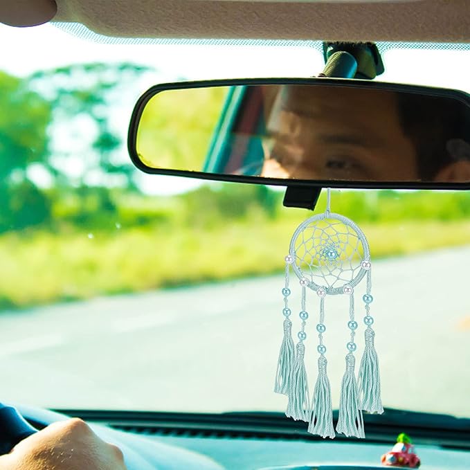 INFUNLY 6 Set Dream Catchers DIY Small Dream Catcher Car Deco Charm Mini Dreamcatcher for Bag Pendant Colorful Handmade for Key Chain