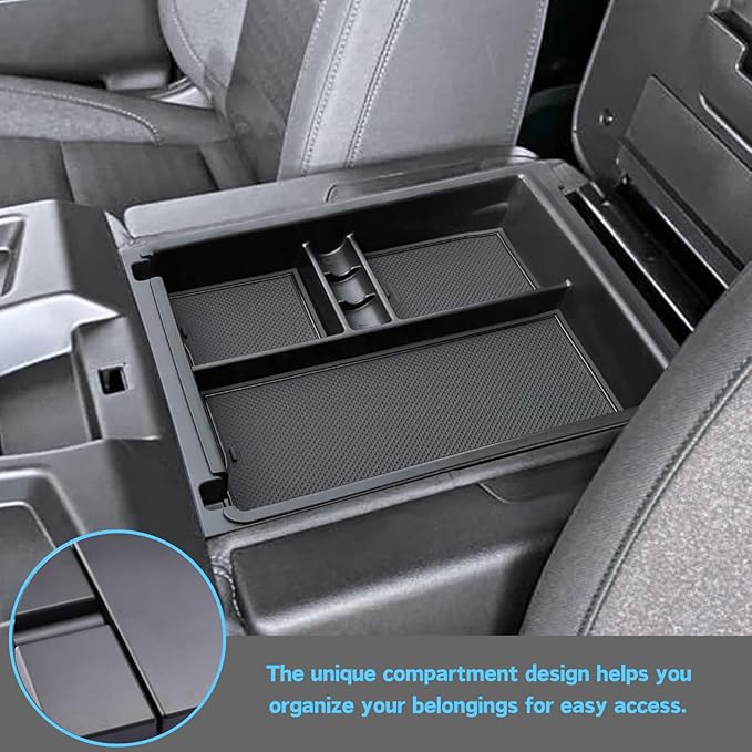 Center Console Organizer for 2019-2026 Chevy Silverado/GMC Sierra 1500, 2020-2026 Silverado/Sierra 2500HD 3500HD Accessories Armrest Storage Tray (Applicable only to Split Bench Seat)