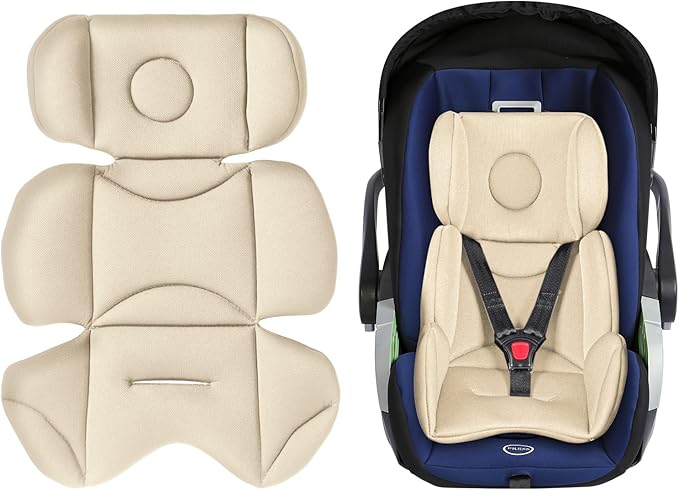 Infant Car Seat Insert – Breathable Head Support for Newborn to Toddler 0-3 Years, Soft Non-Sticky Baby Car Seat Cushion, Universal Carseat Insert Support for Stroller, Swing & Carrier