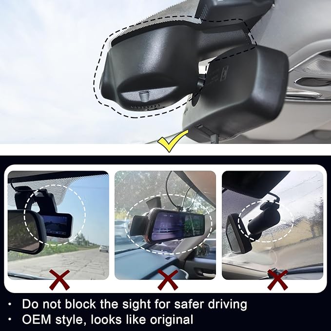 Mangoal 4K Dash Cam Custom fit for 4th Gen Dodge RAM 1500/2500/3500 2013 2014 2015 2016 2017 2018,(Model A),Check Model Carefully, UHD 2160P Video, App & WiFi, 128GB Card